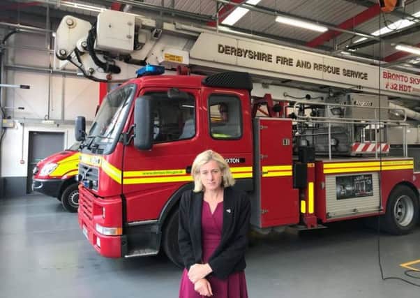 Ruth George MP is campaigning to keep the Aerial Ladder Platform at Buxton Fire Station