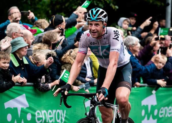 Picture by Alex Whitehead/SWpix.com - 08/09/2018 - Cycling - OVO Energy Tour of Britain - Stage 7: West Bridgford to Mansfield - Ian Stannard of Team Sky celebrates the stage win.