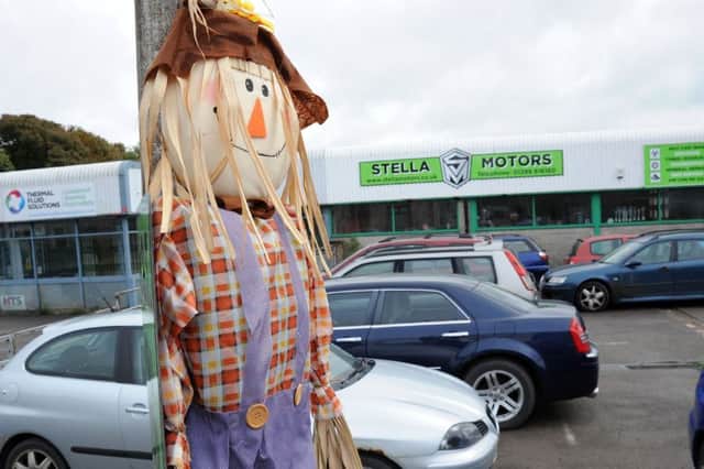 Dove Holes scarecrow festival.
Keeping an eye out at Stella Motors.
