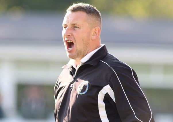 Buxton FC v Lancaster, joint manager Paul Phillips