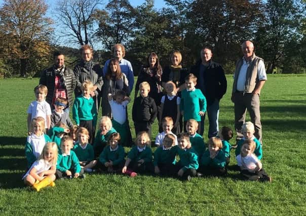 Pupils at Furness Vale Primary School welcome the fundraising towards new facilities at the village's community field.