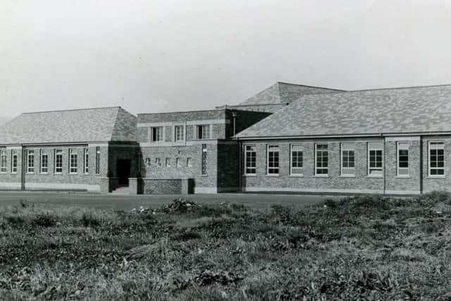The newly-built Silverlands Girls School on Peveril Road. Solomons View was built on the site in the 1990s.