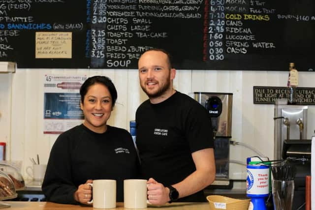 Kulbir Eastwood and her husband Phillip, owners of the Grindleford Station Cafe. Picture: Chris Etchells