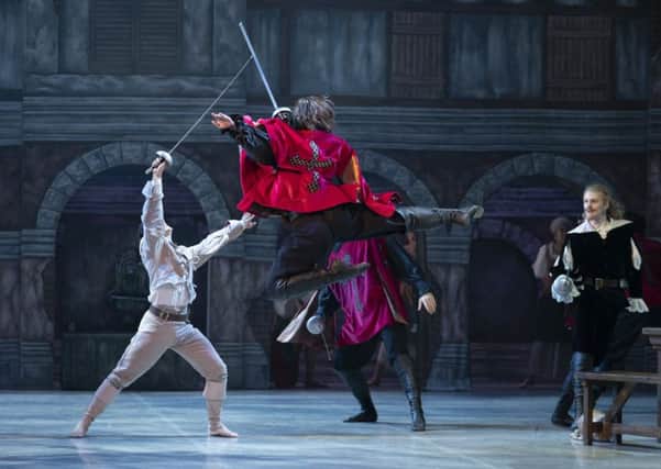 Northern Ballet's production The Three Musketeers. Photo by Emma Kauldhar.