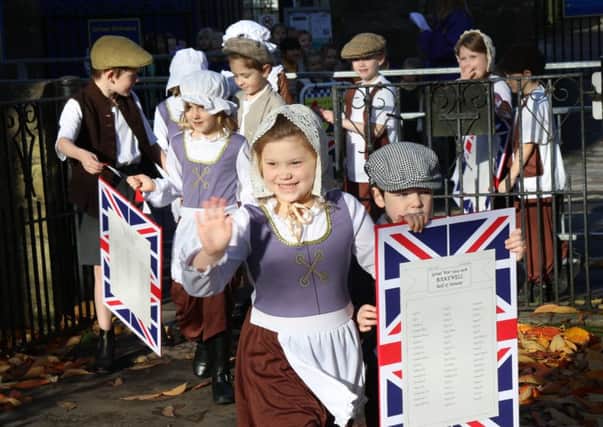 Bakewell Infants School celebrate the centenary of the Armistice.