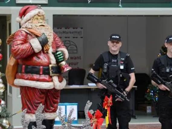 Armed police to protect shoppers this Christmas.