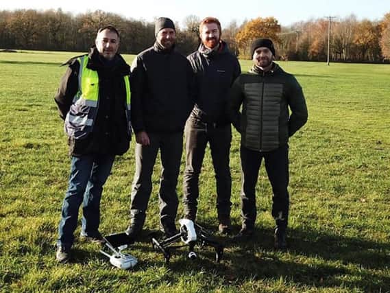 Two members of the Derbyshire Rural Crime Team have passed their drone flying course. Photo - Derbyshire police