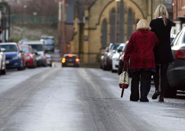 The Met Office is warning of icy conditions with possible sleet and snow.