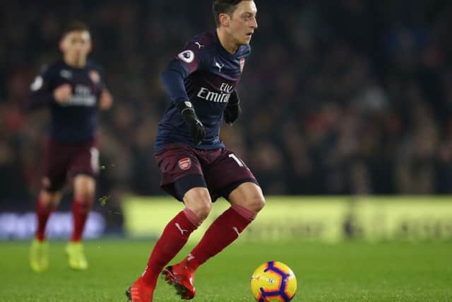BRIGHTON, ENGLAND - DECEMBER 26: Mesut Ozil of Arsenal in action during the Premier League match between Brighton & Hove Albion and Arsenal FC at American Express Community Stadium on December 26, 2018 in Brighton, United Kingdom. (Photo by Steve Bardens/Getty Images)