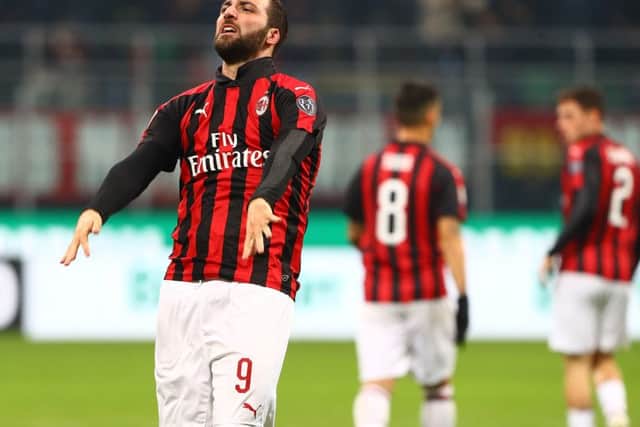 Gonzalo Higuain is expected to complete his move to Chelsea this week.  (Photo by Marco Luzzani/Getty Images)