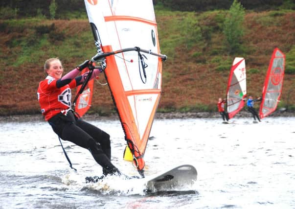 All smiles from Glossop Sailing Club windsurfer Manon Oakes.