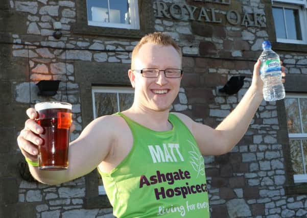 Matt Otty preparing to run the London Marathon for Ashgate Hospice