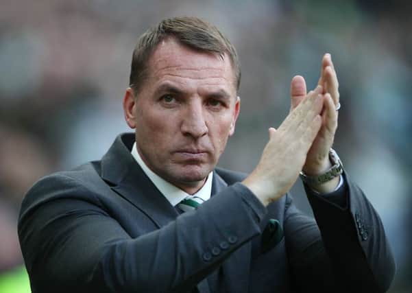 GLASGOW, SCOTLAND - FEBRUARY 24: Celtic manager Brendan Rodgers is seen during the Ladbrokes Premiership match between Celtic and Motherwell at Celtic Park on February 24, 2019 in Glasgow, United Kingdom. (Photo by Ian MacNicol/Getty Images)