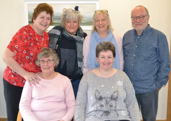 Pictured, left to right, back row: Dawn Haines, Sarah Whiteley, Yvonne Reynolds, Julian Cohen. Front row: Sue Walmsley and Sam Osborne.