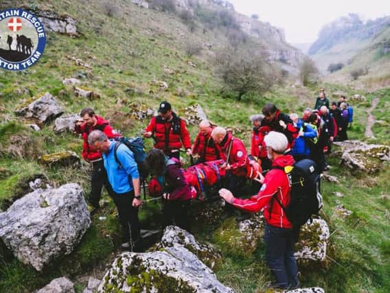 Mountain Rescue Team in action.