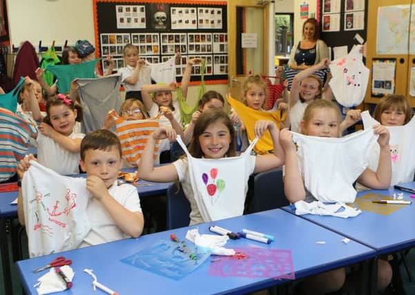 Young crafters who's efforts were live streamed onto Blue Peter