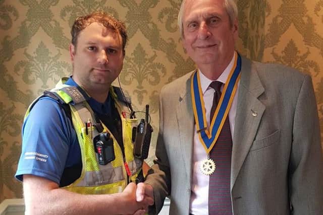 PCSO Anthony Boswell and Bakewell Rotary President David Goodlad.