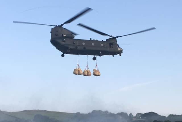 The Royal Air Force have been assisting with the operation.