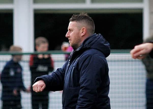 Buxton FC v Scarborough Athletic, pictured is manager Paul Phillips