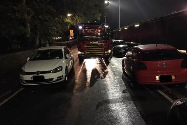 Firefighters in New Mills were unable to get down a High Peak road due to 'poor parking'