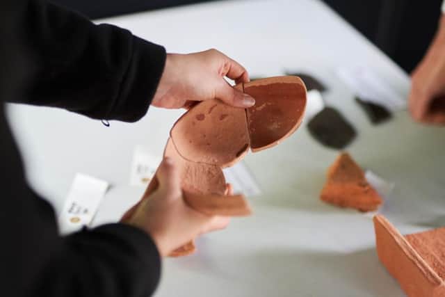 Among the discoveries were more than 1,000 pottery fragments