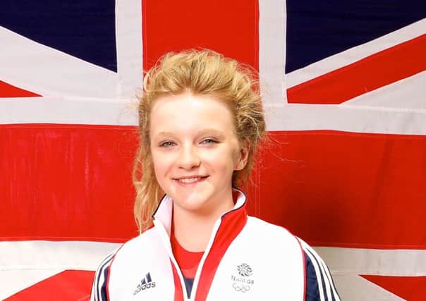 Headshot of Abbie Wood of the Youth Team GB Swimming squad during the Team GB Kitting out and prep camp at Heathrow ahead of the 2013 European Youth Olympic Festival 2013 on Friday 12th July 2013