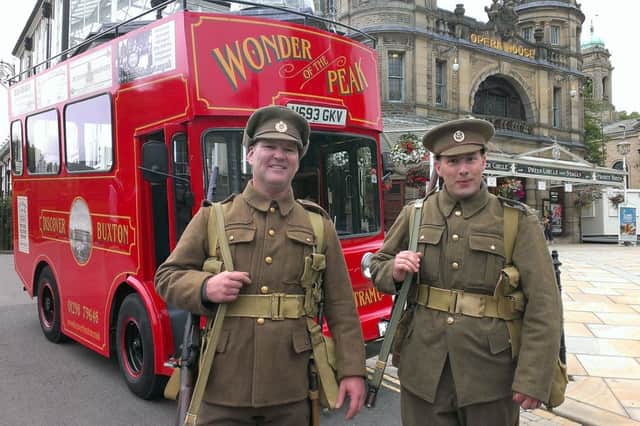 First World War re-enactors Tim Kearney and Adam Woodland.