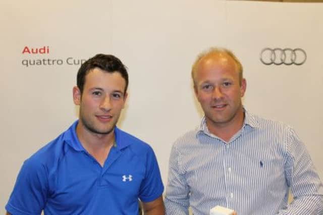 Audi Quattro Cup Final winners. Left to right: Regional Final winners Tom Ciullo and Simon Healy, from Bamford.