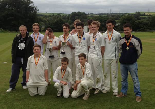 Buxworth under-17 CC who achieved a league and cup double.