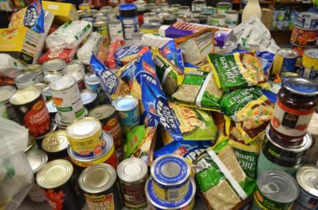 HELPING HAND... Some of the foodstuffs donated.