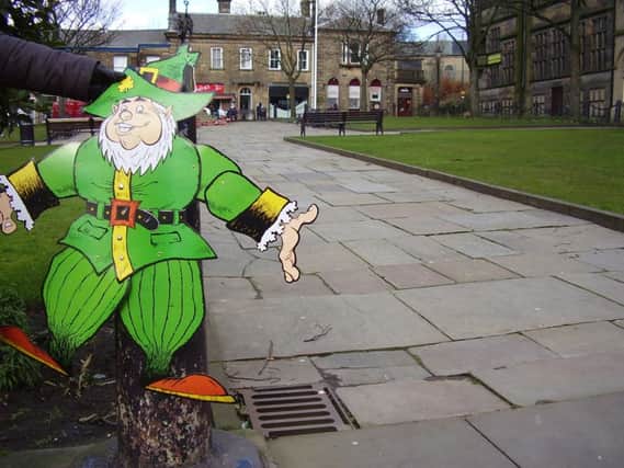 Dizzy McWhoosy, the mischeivous leprechaun who will have six friends hiding around Norfolk Square for children to find during the Glossop Irish festival on Saturday. Photo contributed.