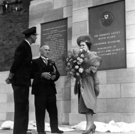 Queen Elizabeth, Pictured at the inauguration of the Ladybower Reservoir, September 25,1945.