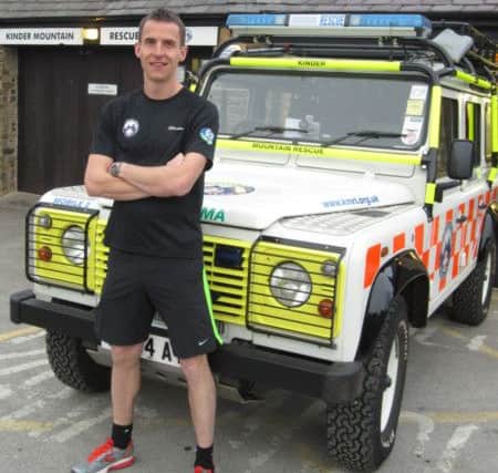 Dave Hadden of Kinder Mountain Rescue Team is part of a mountain rescue team taking part in the London Marathon this weekend.