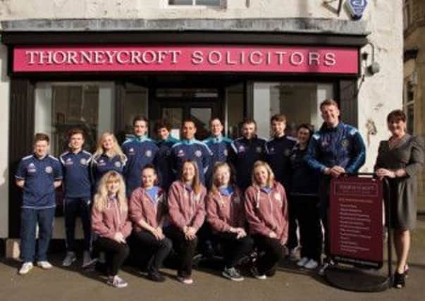 Chris Hill Community Sports Coaches pictured in their new staff uniform with Thorneycroft Managing Director Rachel Stow. Photo: Ellena Rose Photography.