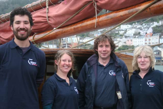 The crew: Hugh Langworthy, Becca Morley, Nick Legg and Anne Barns-Graham.