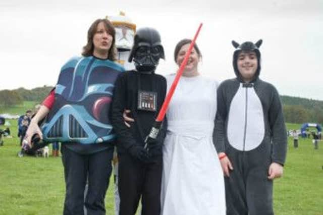 Runners at Helen's Trust's 10k at Chatsworth dress up as Star Wars characters. Photo by Paul Morgans.
