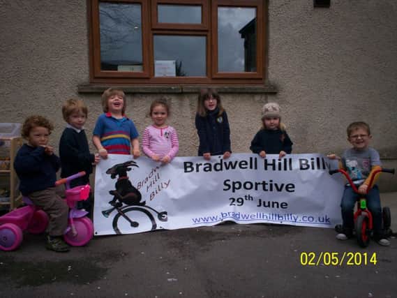 Children from Bradwell Preschool promote their fundraising sportive. Photo contributed.