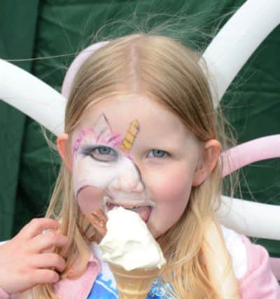 Buxton Spring Fair, five year old Jessica Rowntree