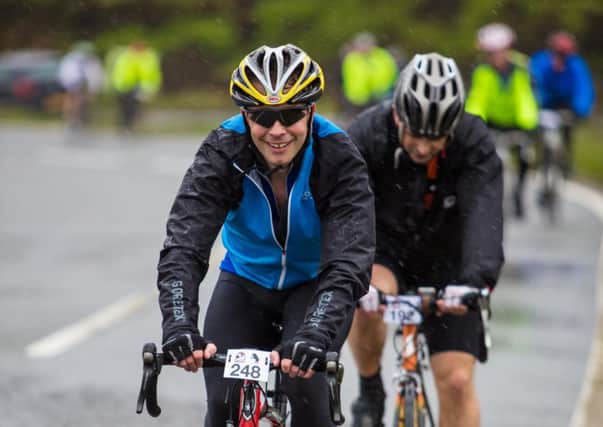 Participants in the High Peak Hog, an 83-mile sportive organised by Glossop Kinder Velo Cycling Club. Photo by Oliver Nuttall.