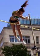 Hadfield pole vaulter Katie Byres in action.
