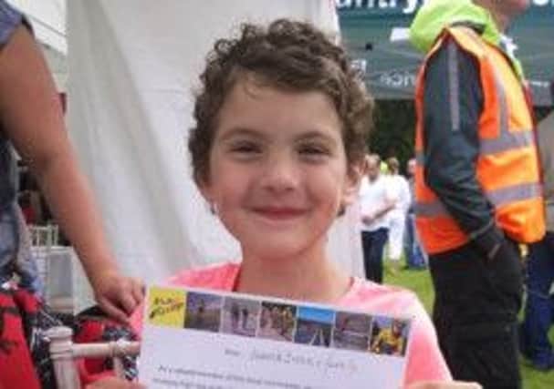 Niamh Brown, eight, Glossop Tour de France VIP. Photo contributed.