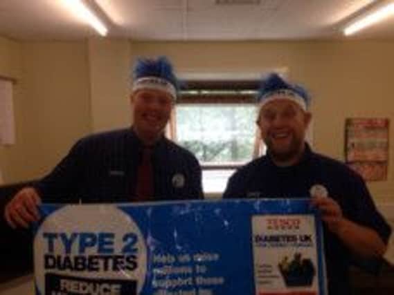 Mike Hockey and James Horner, who are walking from Glossop to London in aid of Diabetes UK. Photo contributed.