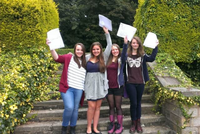 Star pupils from Glossopdale Community College Lauren France, Jessie Smith, Beth Hamilton and Sara Podmore.