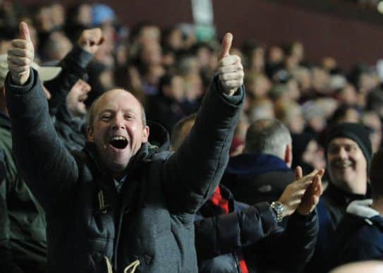 FA cup 3rd round Aston Villa v Sheffield United   4.1.14
Pic : Martyn Harrison
Blades fans celebrate Sheffield United's victory over villa

© BLADES SPORTS PHOTOGRAPHY