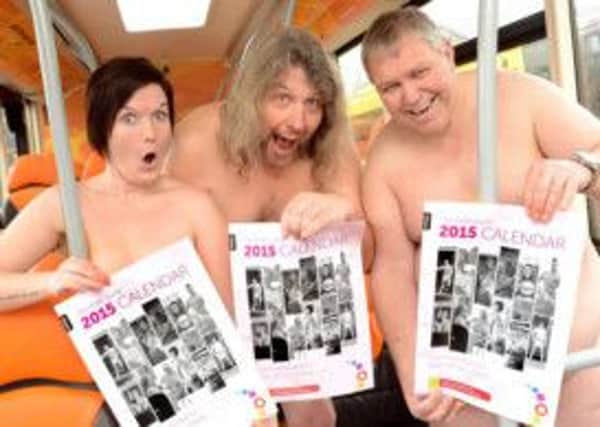 Trentbarton Calendar 2015 : L-R Drivers Aana Jones, Steve Evans & Kev (Zippy) Wood : Photograph by ©Lionel Heap 07977 597674.