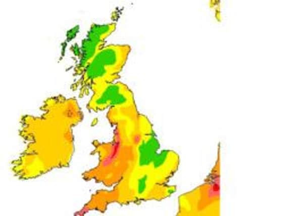 The UK Pollution Index for today (Thursday 19th March 2015)