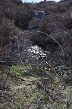 Joggers caught out by animal snares (such as the ones pictured here in the Peak District