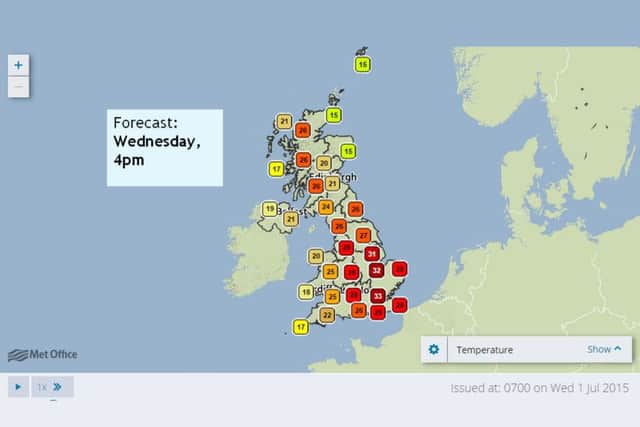 Today is set to be the hottest day of the year so far.