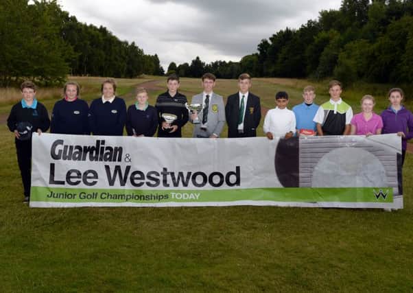 Lee Westwood Junior Championships 2015 at Worksop Golf Club. Prize winners from the tournament