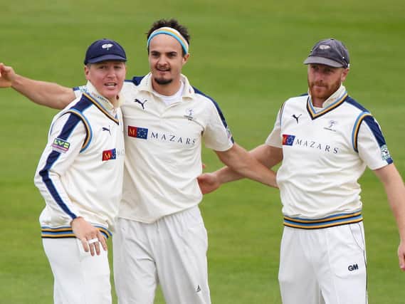 Gary Ballance, Jack Brooks and Andrew Gale